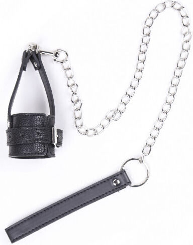 Naughty Toys Cock Ring Schwanz Leder Black