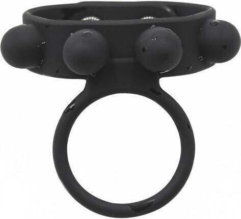 Naughty Toys Cock Ring Cocoș și testicule Silicon Negru