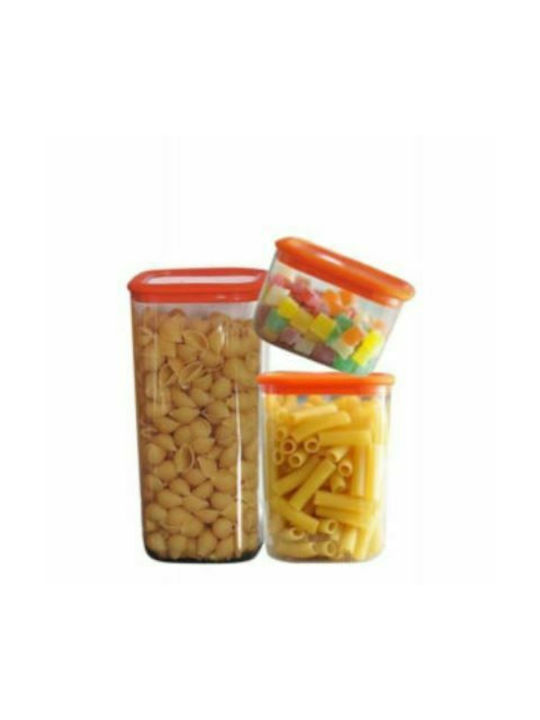 Plastic General Use Vase with Airtight Lid 3pcs