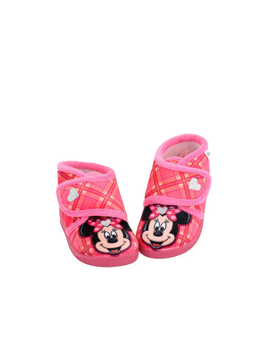 Girls' closed winter slippers MINNIE FAME CV 5733 FUXIA