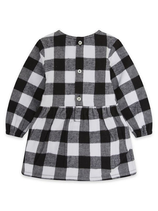 Tuc Tuc Kids Dress Checked Long Sleeve Black