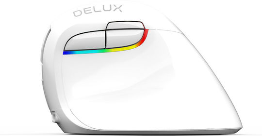 Delux M618Mini Kabellos Ergonomisch Vertikal Maus Weiß