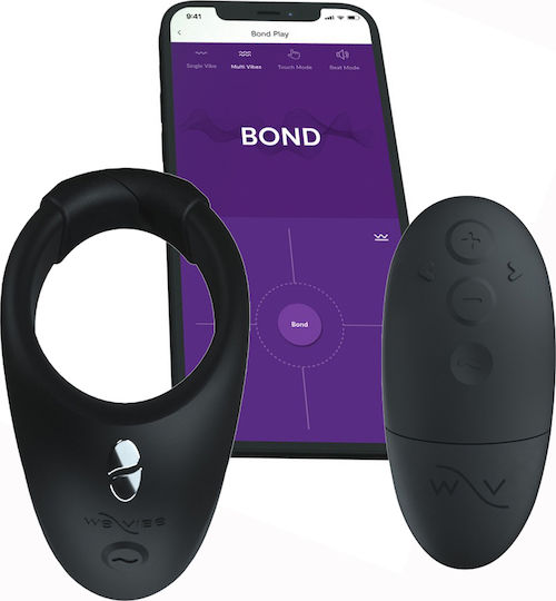 We-Vibe Bond Vibrating Cock Ring With App & Remote Control Δονούμενο Δαχτυλίδι Πέους Black