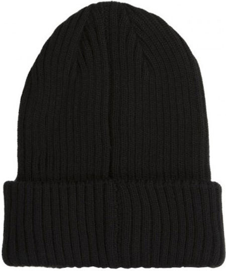 Beanie Ανδρικός Σκούφος με Rib Πλέξη σε Μαύρο χρώμα