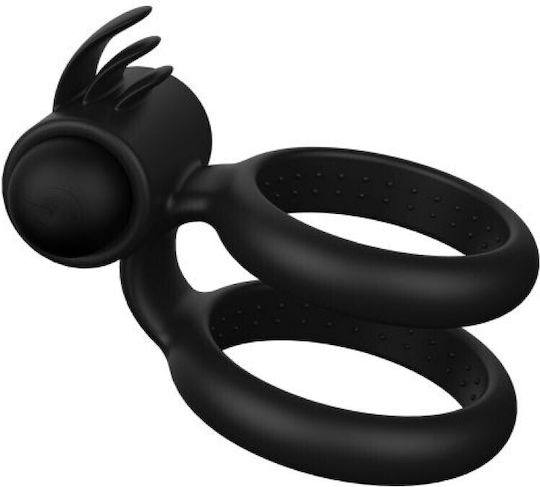 Toyz4lovers Vibrating Cock Ring Erotic Temptation Vibrating Cock Ring Cock Silicon Negru