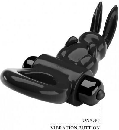 Pretty Love Exciting Ring Vibrating Cockring Black