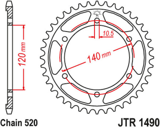 JT Sprockets Заден зъбен колело 42 Зъби за Kawasaki E-commerce site / Вулкан
