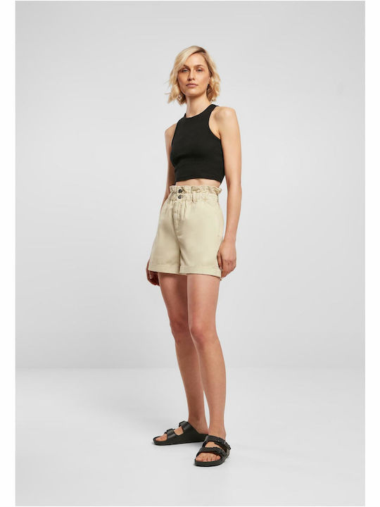 Women's High-waisted Shorts Beige