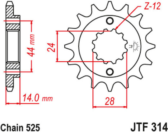 JT Sprockets Front Sprocket 16 Teeth for Honda Africa Twin XRV 750