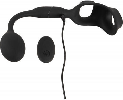You2Toys Rebel Cock Ring With Remote Control Butt Plug Δαχτυλίδι Πέους Σιλικόνης με Πρωκτική Σφήνα Μαύρο 05507280000