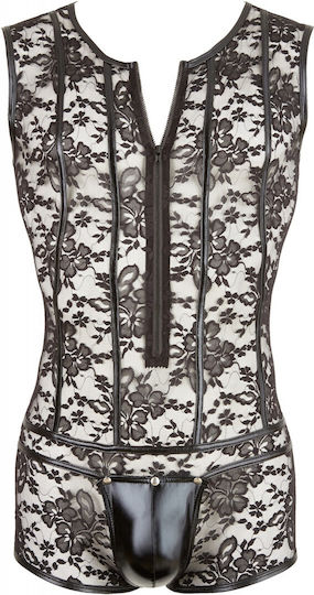 Svenjoyment Underwear Body din dantelă semitransparent provocator pentru bărbați Top Sexy pentru bărbați Black 21502981701