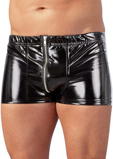Black Level Men's Vinyl Pants with Zip Herren Sexy Boxer Schwarz 28903301701