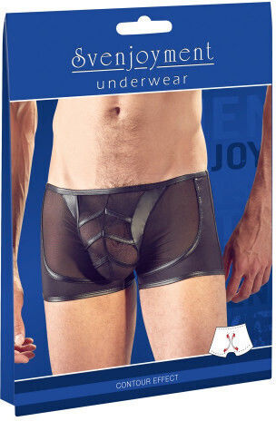 Svenjoyment Underwear Net Boxer with Shiny Straps Black