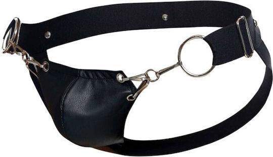 MOB Erotic Wear Dngeon Snap Jockstrap Black