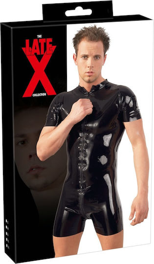 LateX Latex Playsuit Black