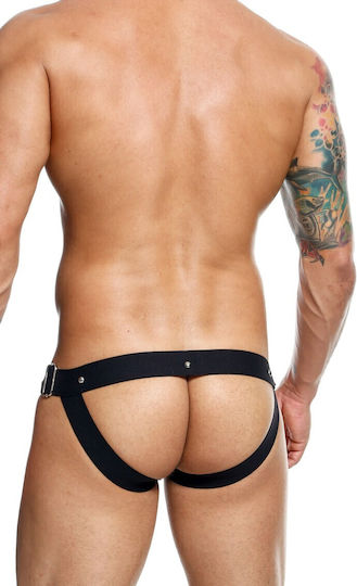 MOB Erotic Wear Dngeon Snap Jockstrap Black