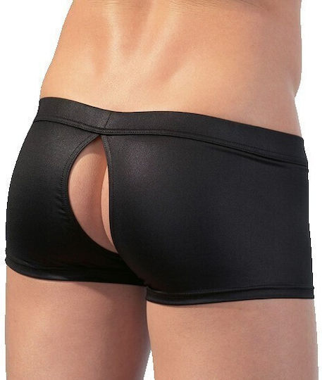 Svenjoyment Underwear Shiny Pants with Open Buttocks Black