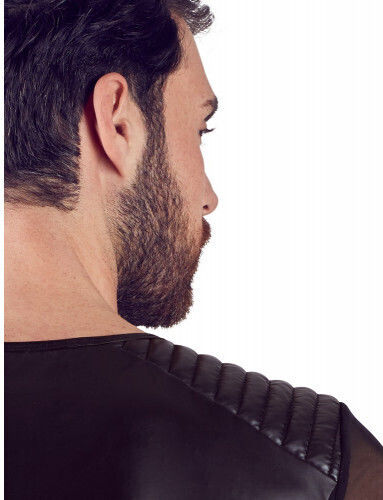 Nek Nek Sexy Herren Top Glänzendes, mattes Hemd Black
