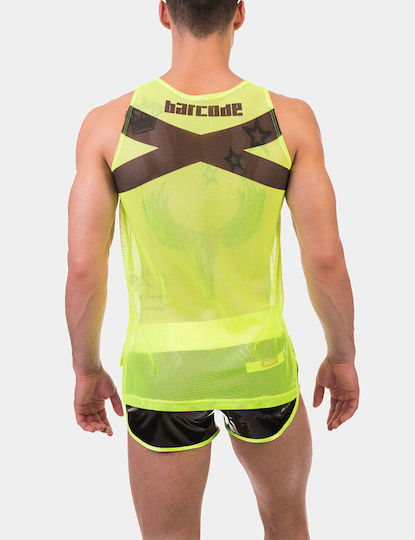 Barcode Berlin Big Bad Boy Tank Top Neon Yellow