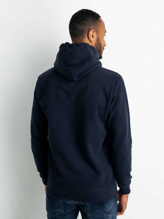 Petrol Industries Men's Sweatshirt with Hood and Pockets Navy Blue