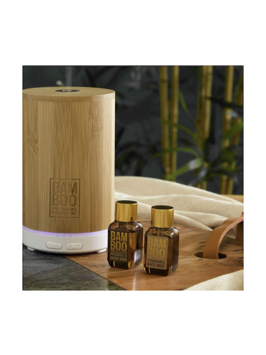 Heart & Home Led Συσκευή Αρωματοθεραπείας Υπερήχων με Χρονοδιακόπτη Καφέ 276890001