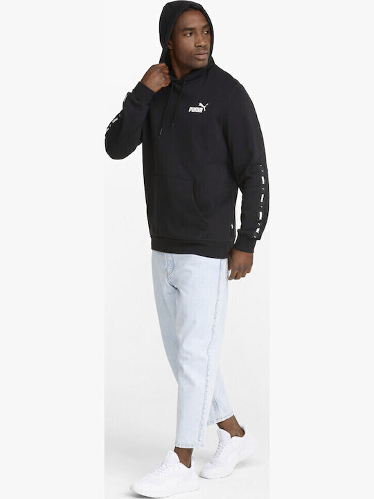 Essentials Tape Sweatshirt with Hood Black