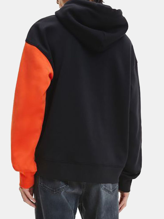 Calvin Klein Men's Sweatshirt with Hood and Pockets Black