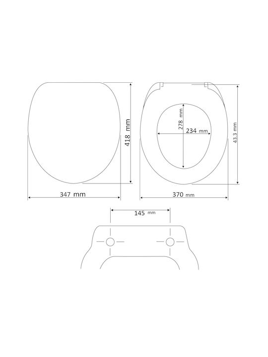 5Five Wooden Toilet Seat Brown F-V Bamboo 43cm