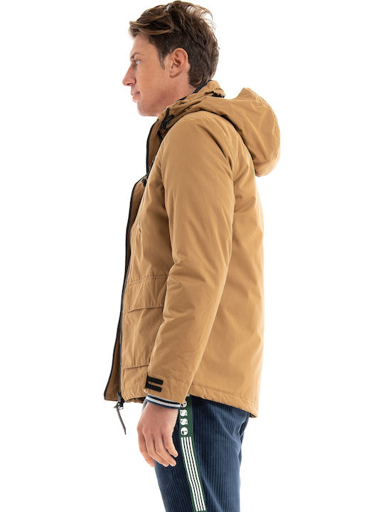 D3 Ultimate Microfibre Χειμωνιάτικο Μπουφάν Αντιανεμικό Dark Beige