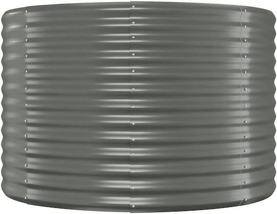 vidaXL Metallischer Grauer Blumenkasten 507x100x68cm
