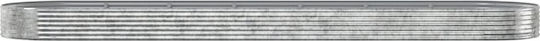vidaXL Planter Box Metallic Silver 600x140x36cm.