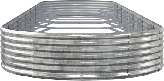 vidaXL Planter Box Metallic Silver 600x140x36cm.