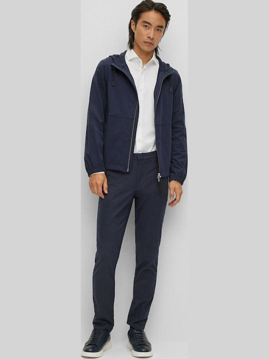 Kaito1 Pantaloni Bărbați Chino Elastic Slim Fit Albastru