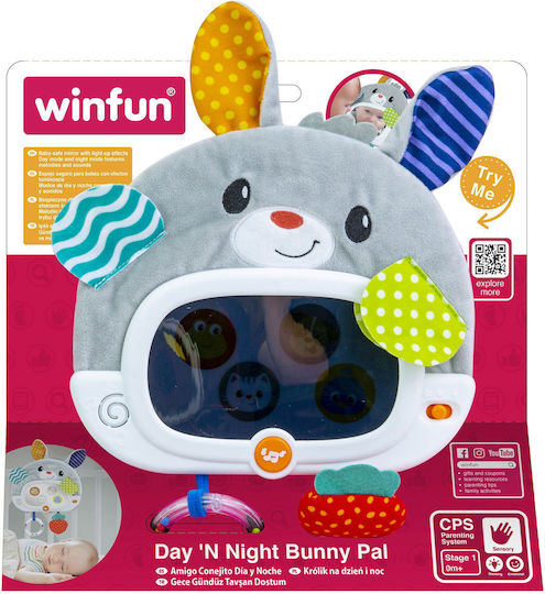 Winfun Animal Day 'N Night Bunny Pal made of Fabric with Sounds for 0++ Months