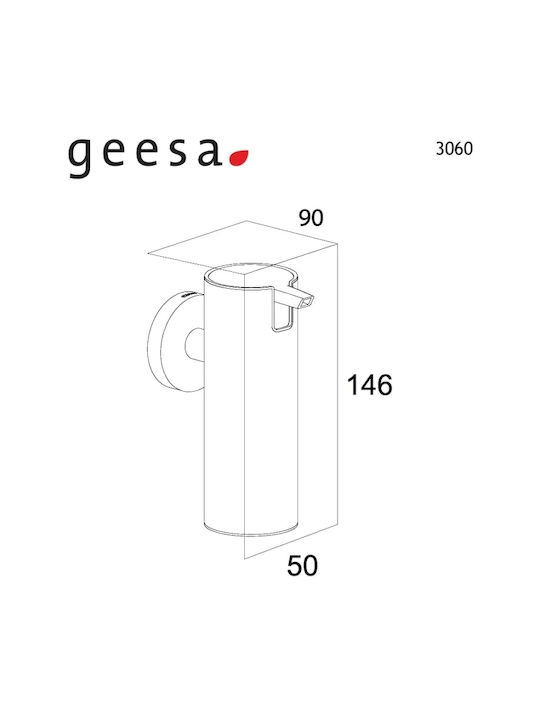 Geesa Dispenser από Ανοξείδωτο Ατσάλι Ασημί 125ml