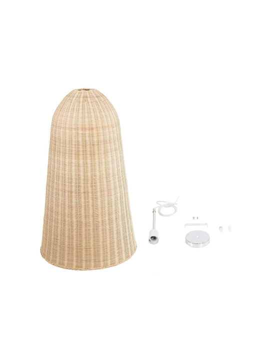 GloboStar Farol Κρεμαστό Φωτιστικό Μπεζ LED Boho Πλέγμα 60εκ.