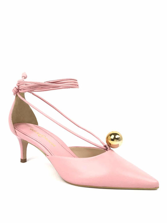 Women's Heels with Ankle Strap Gold&Rouge - Mida PINK 012800026800438