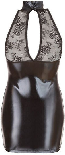 Cottelli Collection Glamouröses Wetlook-Minikleid Schwarz