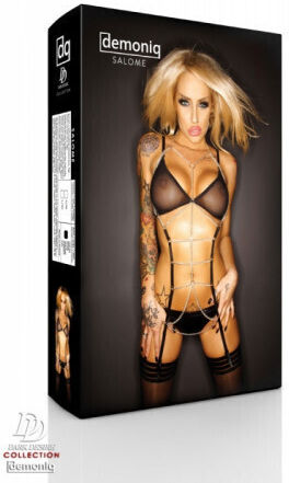 Demoniq Боди Salome Chain Corset Черно / Сребристо