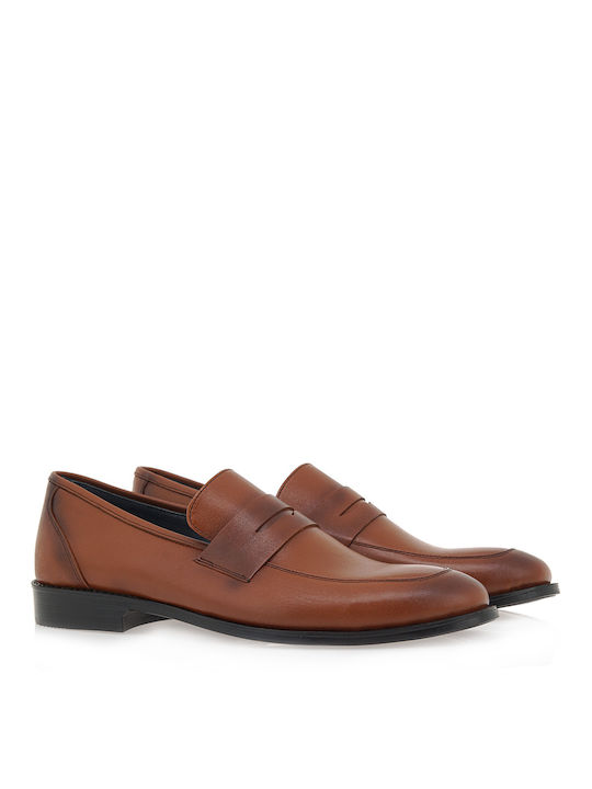 OZIYS LOAFERS P560A5002532 - ΤΑΜΠΑ ΔΕΡΜΑ OZT 22500-TOBACCO LEATHER