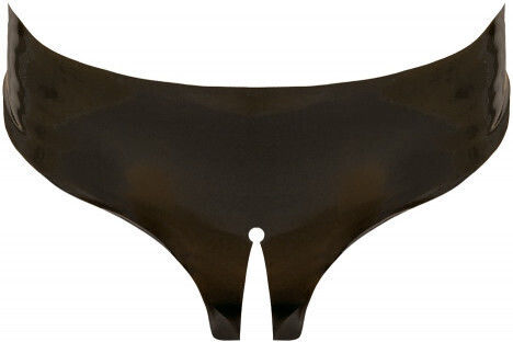LateX Crotchless Latex String Unterwäsche Latex Schwarz