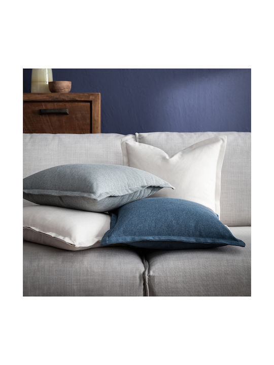 Gofis Home Διακοσμητική Μαξιλαροθήκη Isolde 460 09 Jean Blue 43x43εκ.