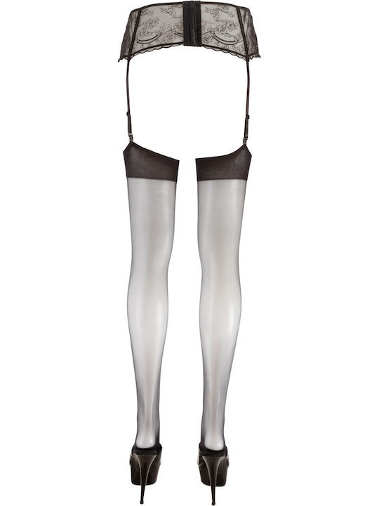 Cottelli Collection Clip On Stockings Sexy Schwarze Socken