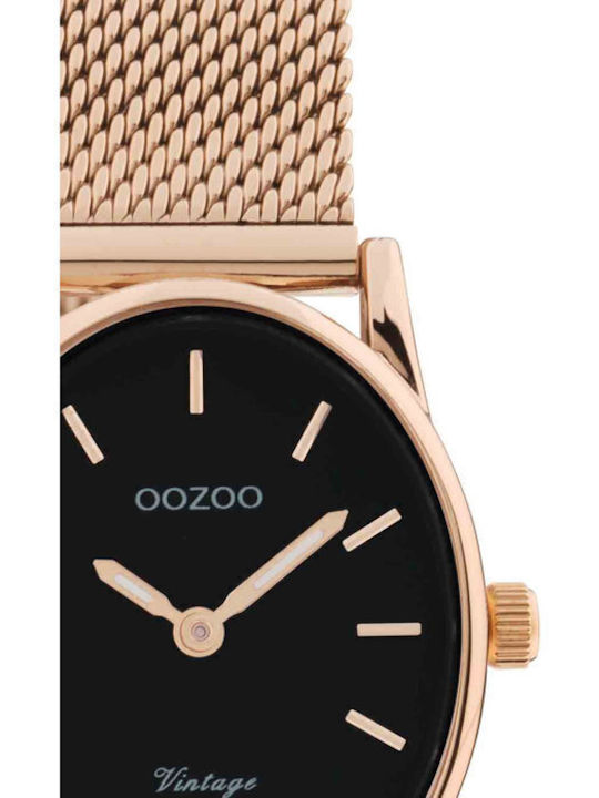 Oozoo Vintage Women's Watch with Pink Gold Metal Bracelet