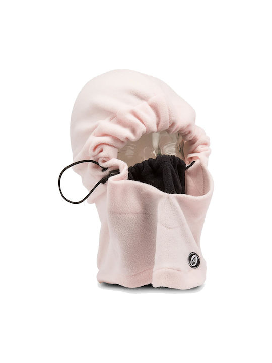 Travelin Hood Thingy Full Face Fleece Beanie in Pink color