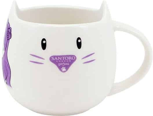 Santoro Smitten Kitten Κούπα από Πορσελάνη Λευκή 2τμχ Santoro Smitten Kitten Κούπα από Πορσελάνη Λευκή 2τμχ