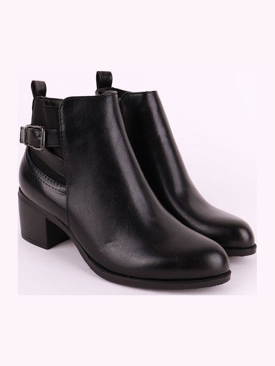 Cecile Women's Chelsea Boots with Medium Heel Black