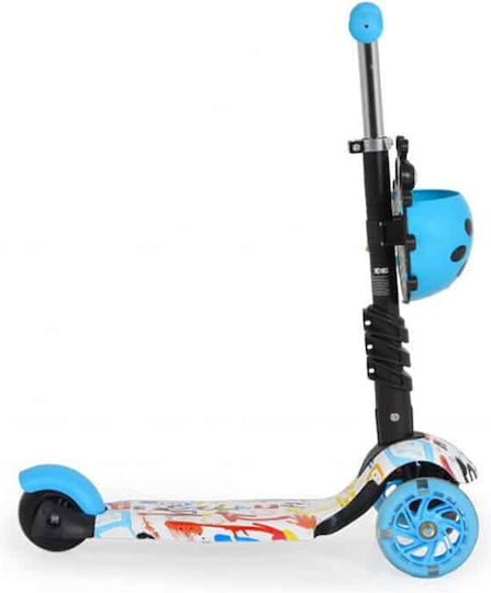 Moni Kids Scooter Lollipop 3-Wheel with Seat for 2+ Years Blue
