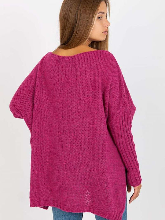 Och Bella Women's Long Sleeve Sweater Woolen Purple