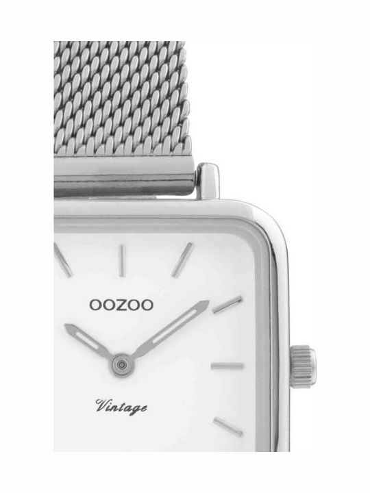 Oozoo Vintage Women's Watch with Silver Metal Bracelet